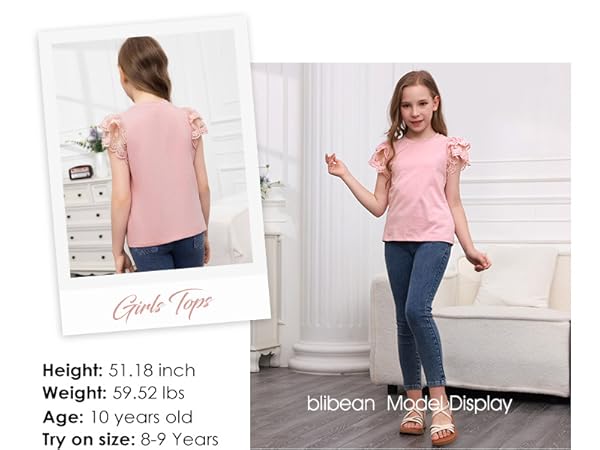 blibean summer spring short clothes t shirt tops tee size 6-7 8-9 10-11 12-13 14-15 16