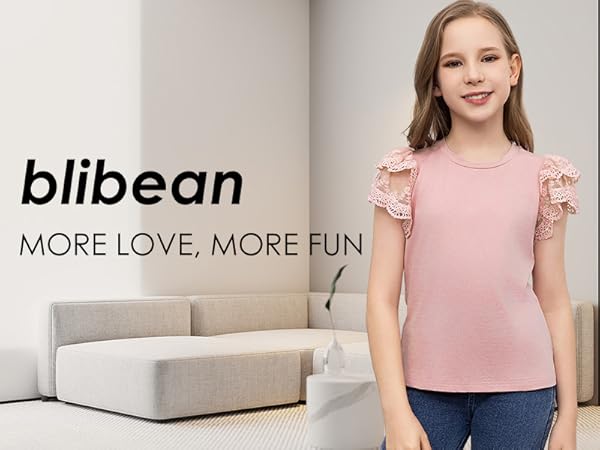 blibean summer spring short clothes t shirt tops tee size 6-7 8-9 10-11 12-13 14-15 16