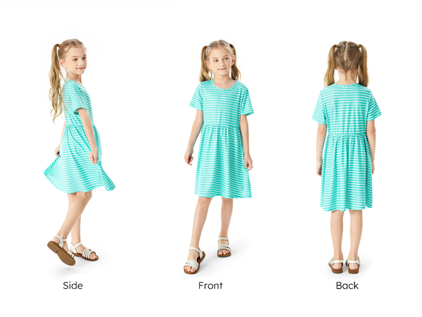 Toddler Girl Floral Skater Multipack Dresses Polka Dots Priness A-line Dress for Girls