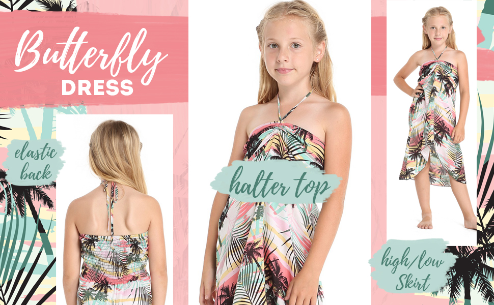 Hawaii Hangover Girl''s Butterfly Dress