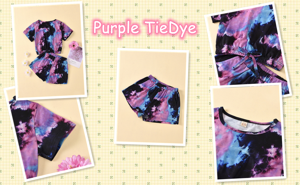 Purple TieDye Set