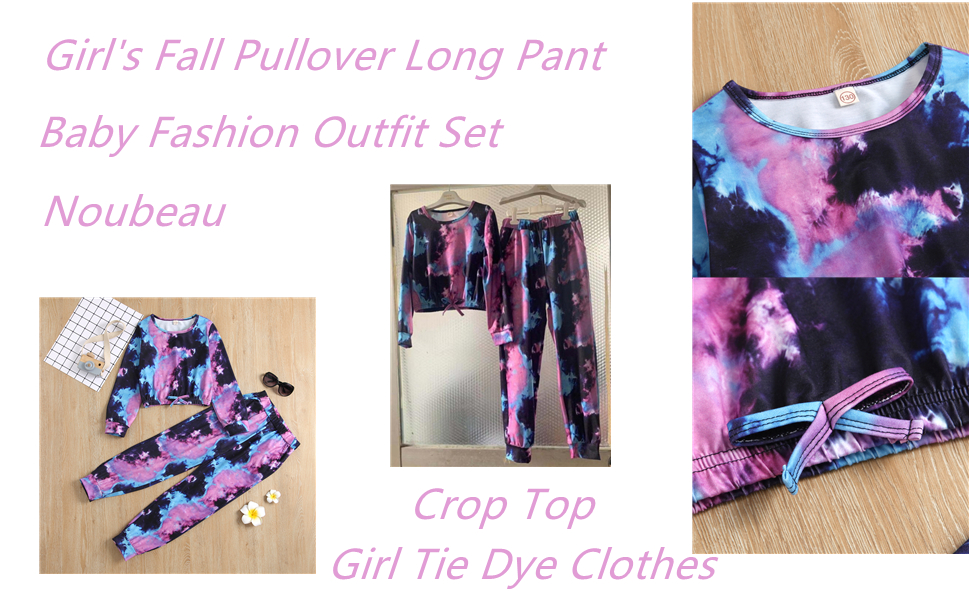 Girl Tie-Dye Long Sleeve Pant Set