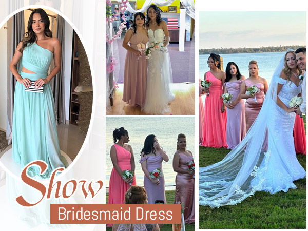 one shoulder bridesmaid dress