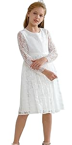 lace long sleeves dress