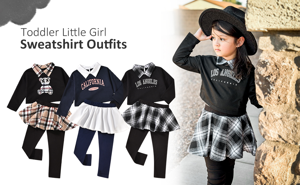 Toddler girl sweatshirt outfits