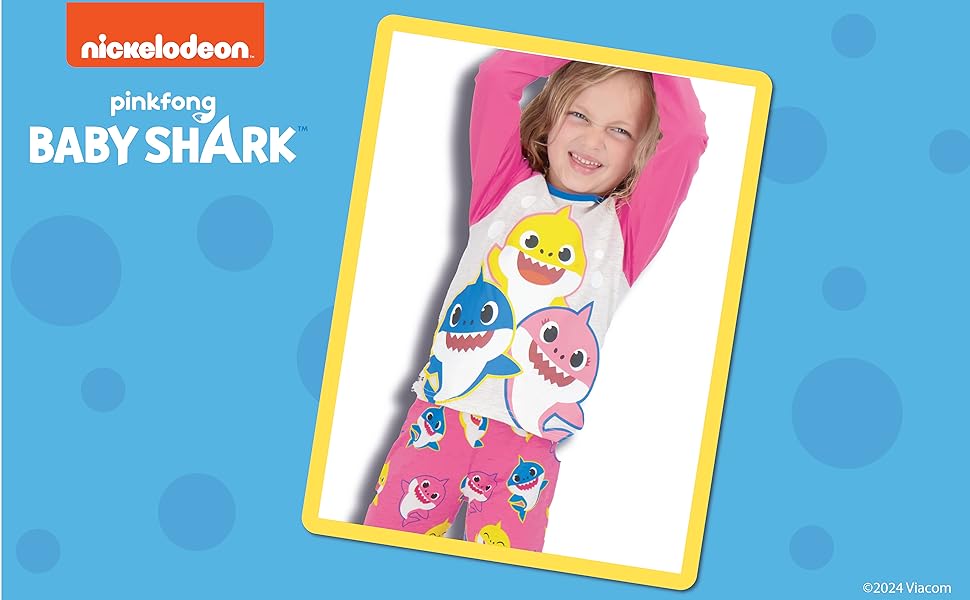 PINKFONG BABY SHARK NICKELODEON PAJAMA SHOR SET