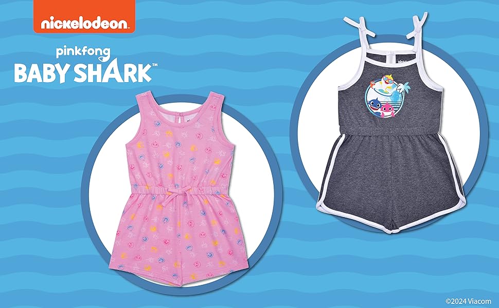 PINKFONG BABY SHARK NICKELODEON ROMPERS