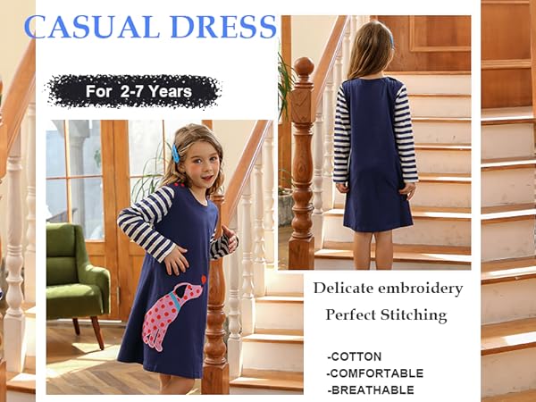 Girls Long Sleeve Dress