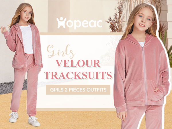 girls velour outfits