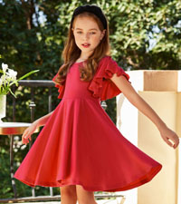 girls red dresses