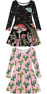 girls black mushroom dress