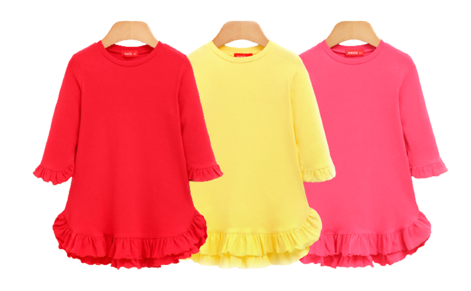 girls basic frill ruffle dress