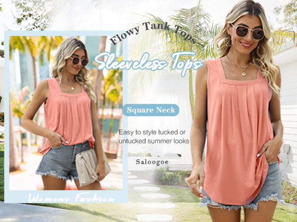 flowy tank tops for women summer outfits