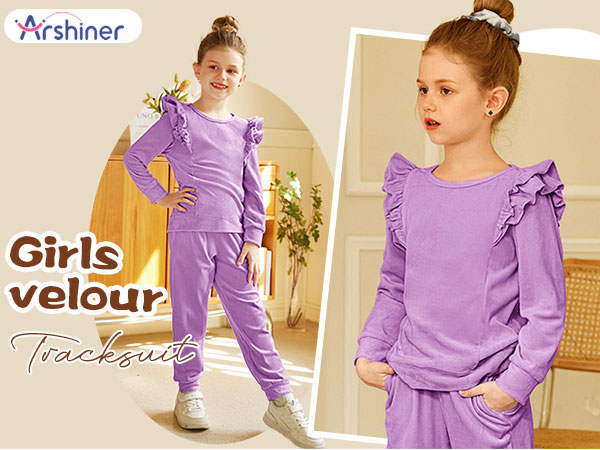 Velour Tracksuit for girls