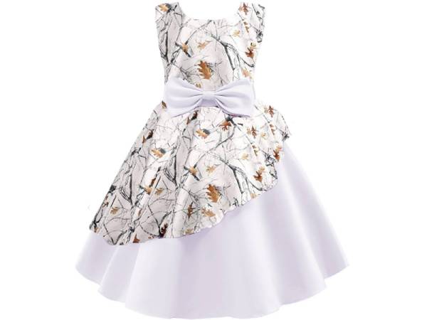 Snowfall Camo Girl Dance Party Dress