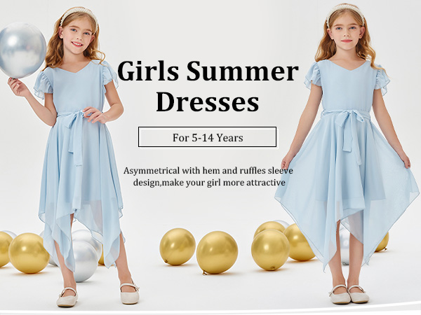 Chiffon Cute A-Line Short Dress with Asymmetrical Layered Ruffled Bow Tie Teen Girl Bridesmaid Dress