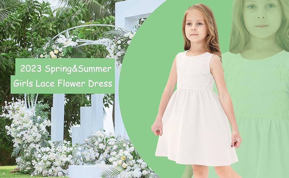 girls white flower dress