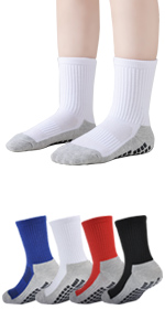 kids grip soccer socks