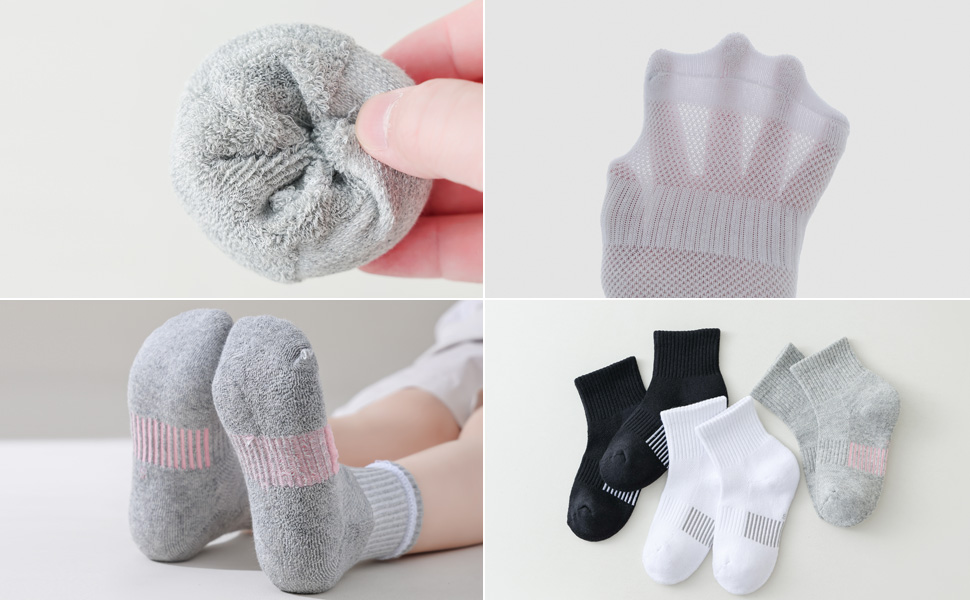 Girls'' Athletic Socks - Cushion Quarter Cut Ankle Socks