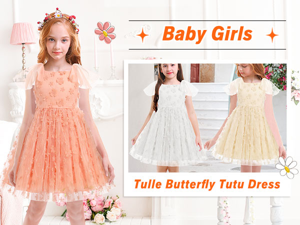 Toddler Baby Flower Girls Tutu Dress Kids Princess Birthday Party Dresses Tulle Pageant Wedding 