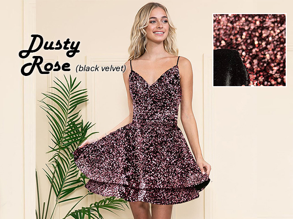 dusty rose homecoming dresses