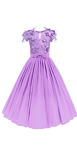 Flower Girls Cap Sleeve Chiffon Long Dress