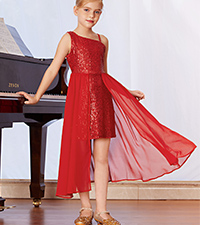 girls red sequin dress