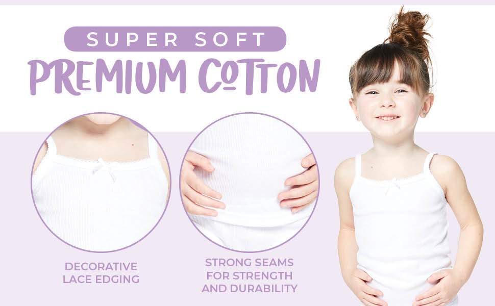 Premium cotton children undershirt no sleeve