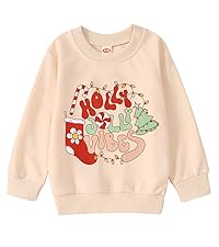 Toddler Girl Christmas Sweatshirt Holly Xmas Jolly Vibes Graphic Crewneck Pullover Fall Tops 2-7T