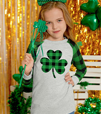 Girls Irish Raglan Shirt