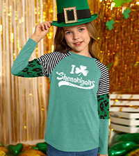 Girls Irish Raglan Shirt