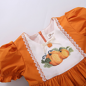 girl pumpkin dress