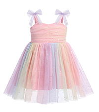 Boho Rainbow Birthday Dress for Toddler