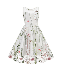 Kids Girls Embroidered Floral Lace Dress