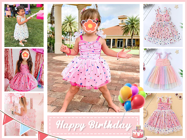 First Birthday Outfit Girl Birthday Princess Confetti Dress