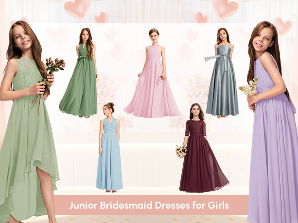 junior bridesmaid dress for weddding