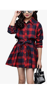 Casual Button Down Shirt Dress 