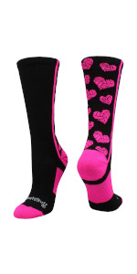 Love Volleyball Hearts Socks