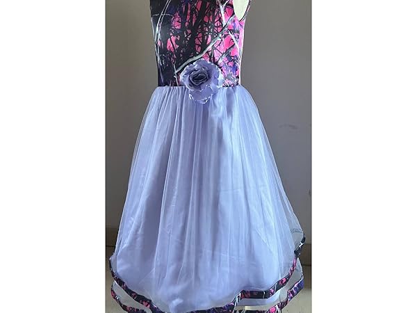 Lavender and Camo Formal Dress