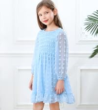 blue Girls Chiffon Dress