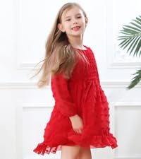 red Girls Chiffon Dress