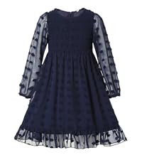 D-Blue Girls Chiffon Dress