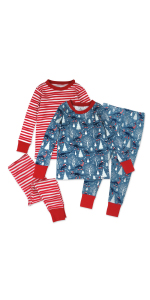 HonestBaby Organic Cotton Girls Holiday Black Red Snug Fit Footed Pajamas Onesies Collection