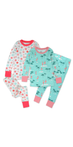 HonestBaby Organic Cotton Holiday Red Snug Fit Full Sleeve Pajamas Onesies Collection