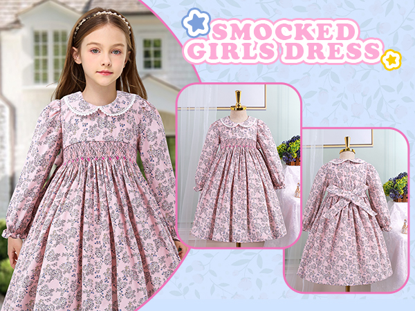 Girls Smocked Dress