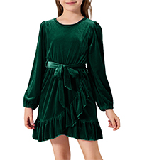 girls velvet dress