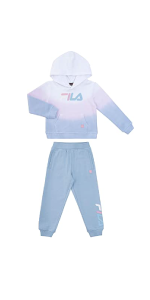 Fila Toddler Girls 2 Piece Hoodie Sweater and Jogger Sweatpant Set Baby Clothing 