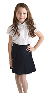 Girls School Uniform Skirt with shorts Skorts