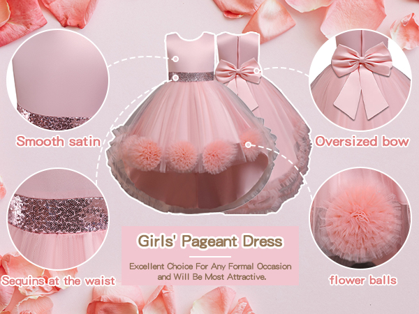 details of girls gown