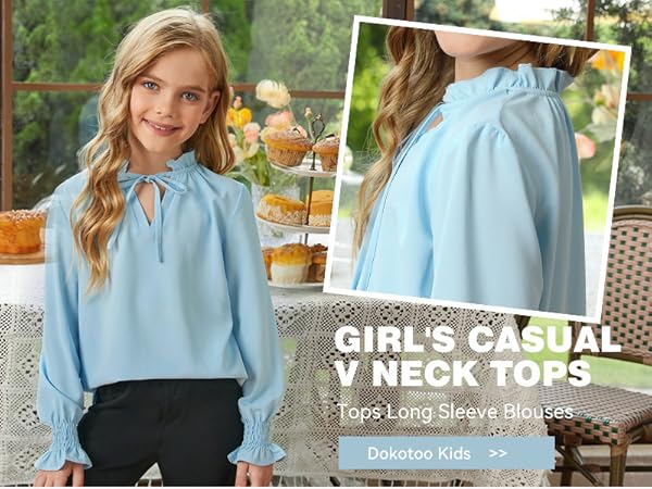 girls chiffon blouses